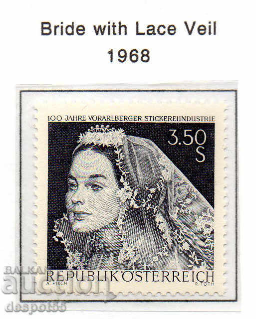 1968. Αυστρία. 100 χρόνια βιομηχανικής χρήσης κεντήματος.