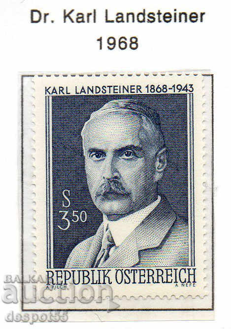 1968. Austria. Karl Landsteiner, an Australian-American pathologist.