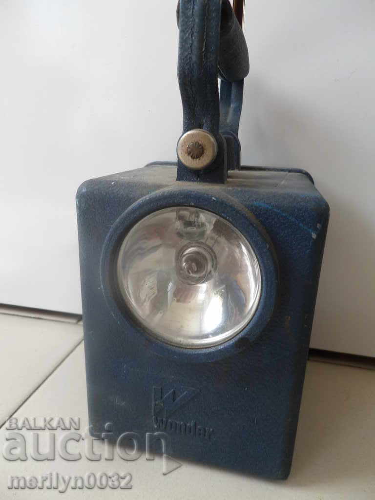 Old French flashlight, headlamp, lantern