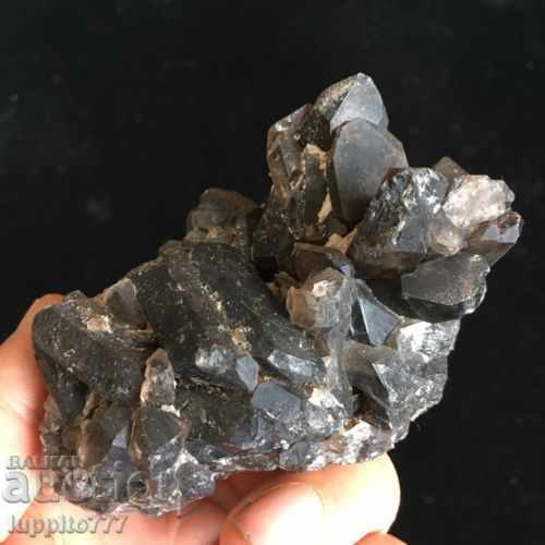 Auction natural black smoky quartz druza Auction natural black smoky quartz druza