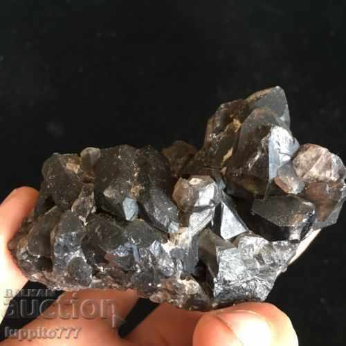 Delivery of natural black smoky quartz druza Delivery of natural black smoky quartz druza