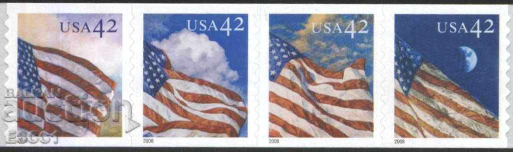 Чисти марки  Флаг на САЩ  2008  от САЩ