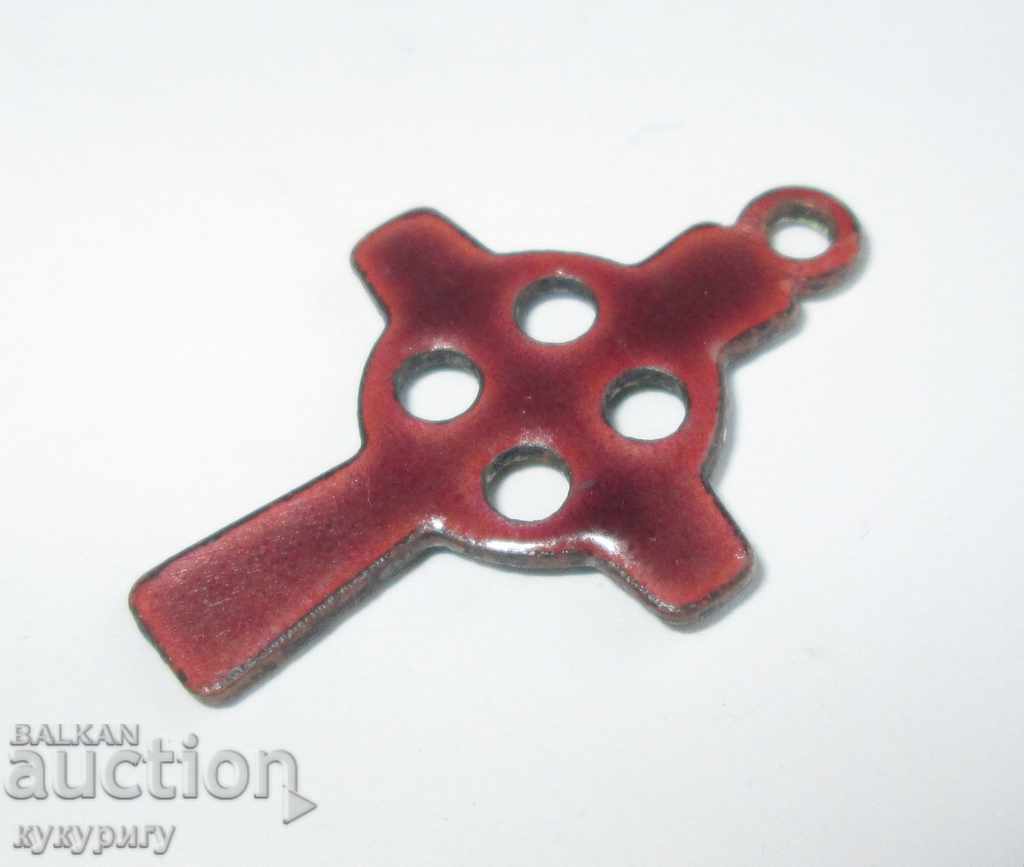Old pendant enamel enamelled cross cross pendant with price 15.00 BGN | € 7.67 Old pendant enamel enamelled cross cross pendant with price 15.00 BGN | € 7.67