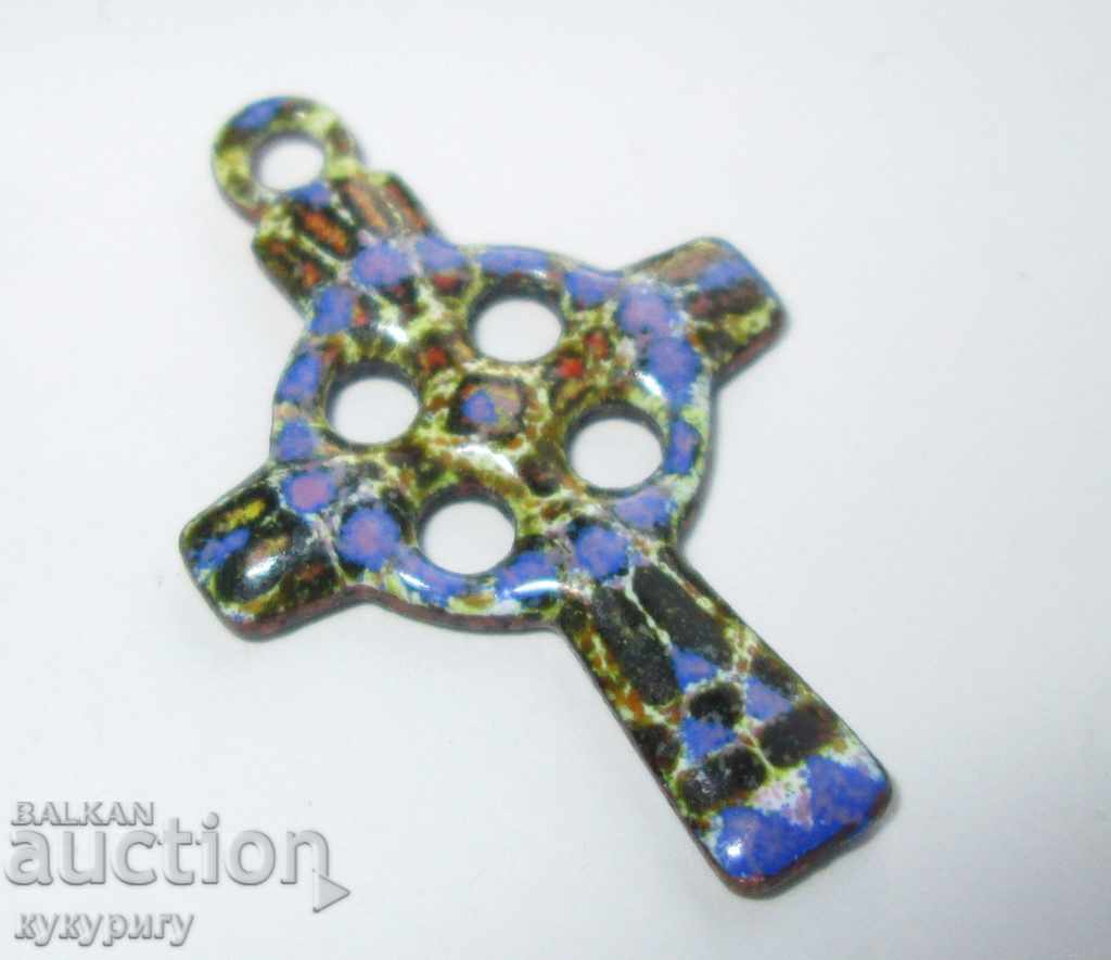 Auction Old pendant enamel enamelled cross cross pendant Auction Old pendant enamel enamelled cross cross pendant