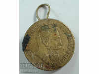 20385 Γερμανικό μετάλλιο ανανεώθηκε σε ένα δαχτυλίδι γύρω στο 1900.