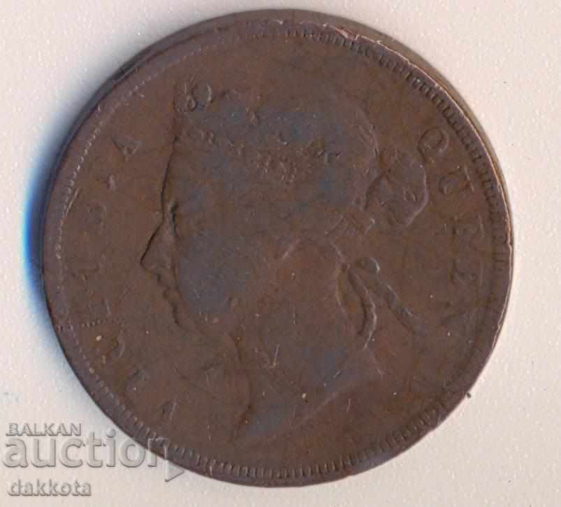 Стрейтс сетлементс 1 цент 1877 година с цена € 12.50 | 24.45 лв.