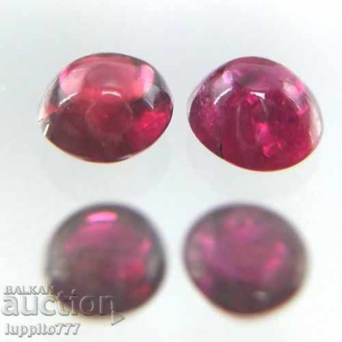 Delivery of 0.69 carat ruby pair 2 pieces of caps Delivery of 0.69 carat ruby pair 2 pieces of caps