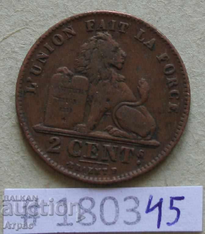 2 цента 1912  Белгия