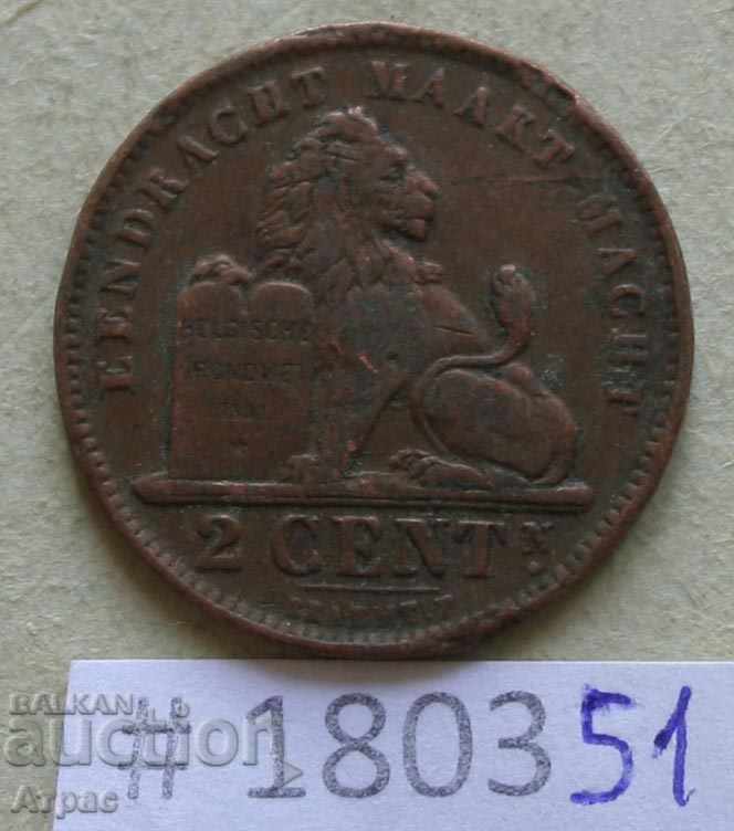 2 cents 1919 Belgium