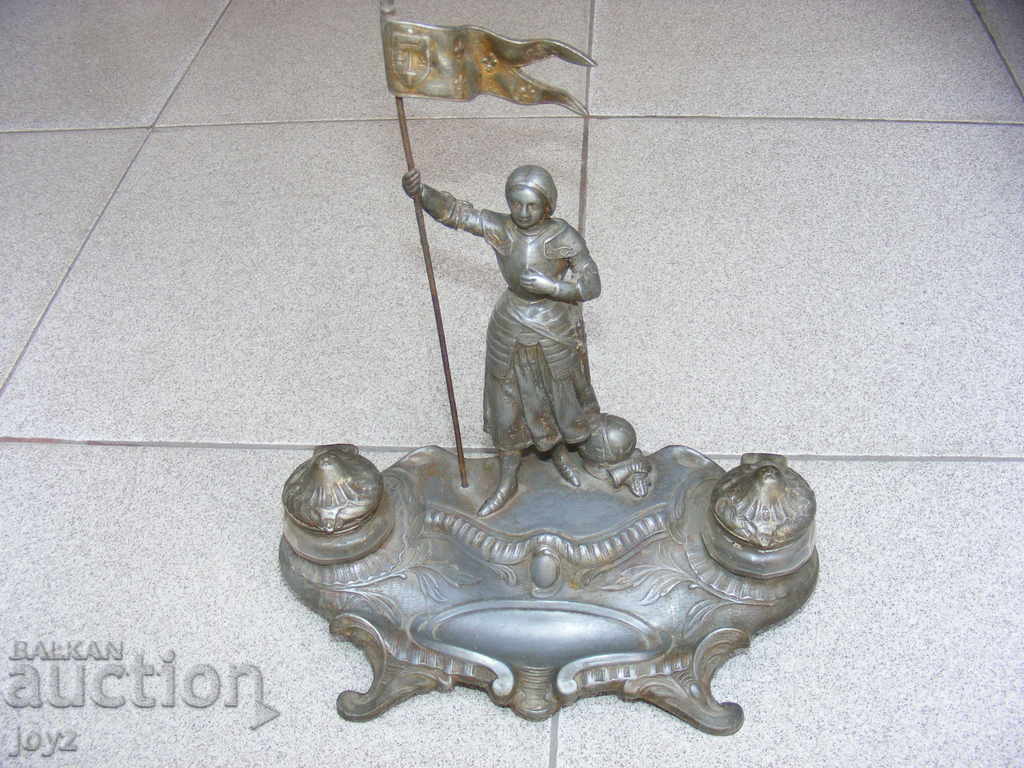Metal inkwell desk Jeanne d'Arc Metal inkwell desk Jeanne d'Arc