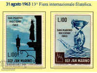 1963 Σαν Μαρίνο. 13η Διεθνής Φιλοτελική Έκθεση.