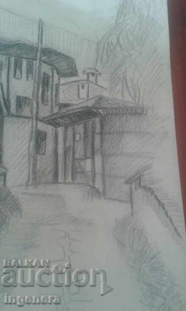 Auction Drawing charcoal 42x30cm Auction Drawing charcoal 42x30cm