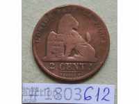 2 cent 1870 Belgia