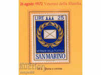 1972. San Marino. In honor of the philatelic veterans.
