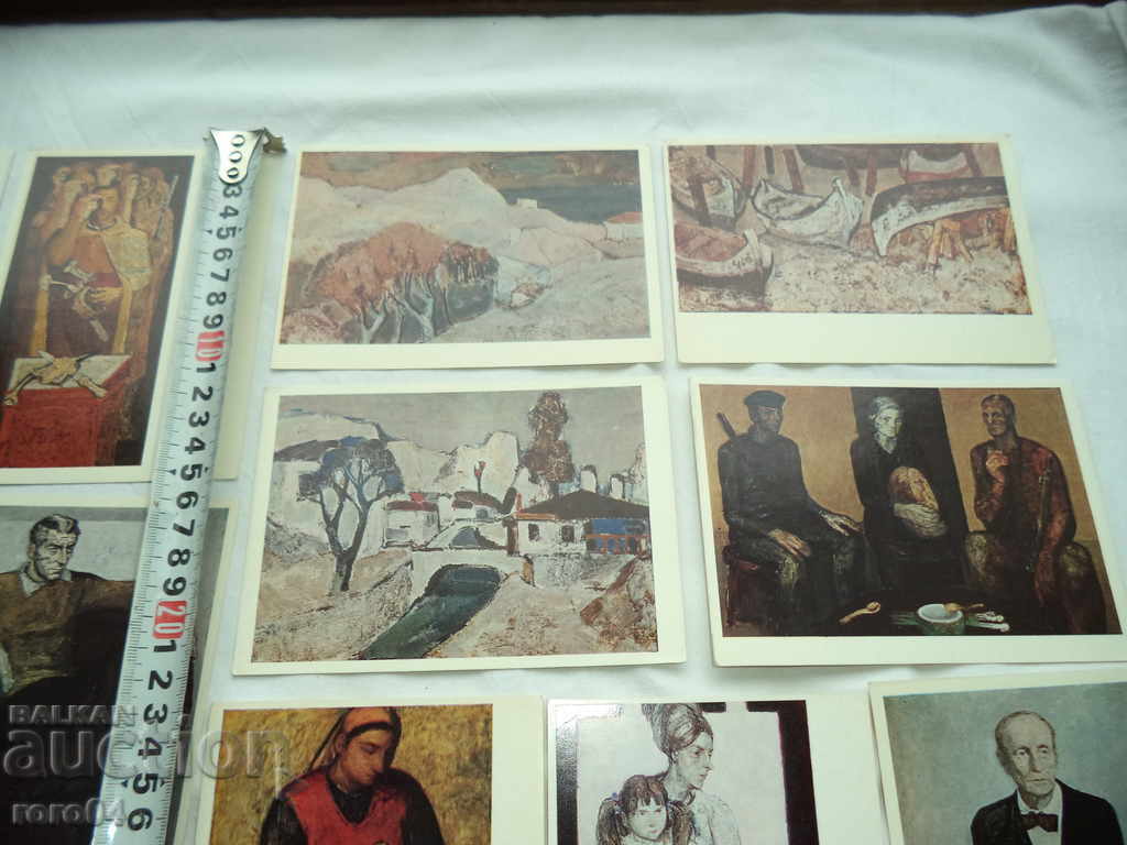 Auction  SVETLIN RUSEV - ALBUM WITH 16 POSTAL CARDS