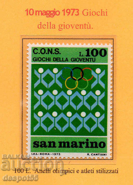 1973. San Marino. Kids' sports games.