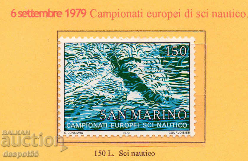 1979. San Marino. Ευρωπαϊκό Πρωτάθλημα Νερού Σκι.