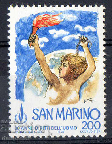 1978. San Marino. 30th Declaration on Human Rights.