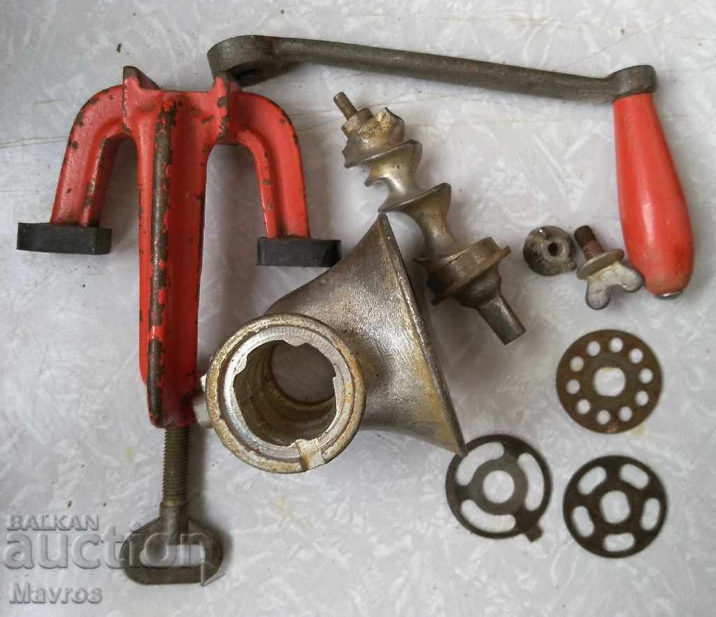 Rare old small mechanical meat grinder - USSR