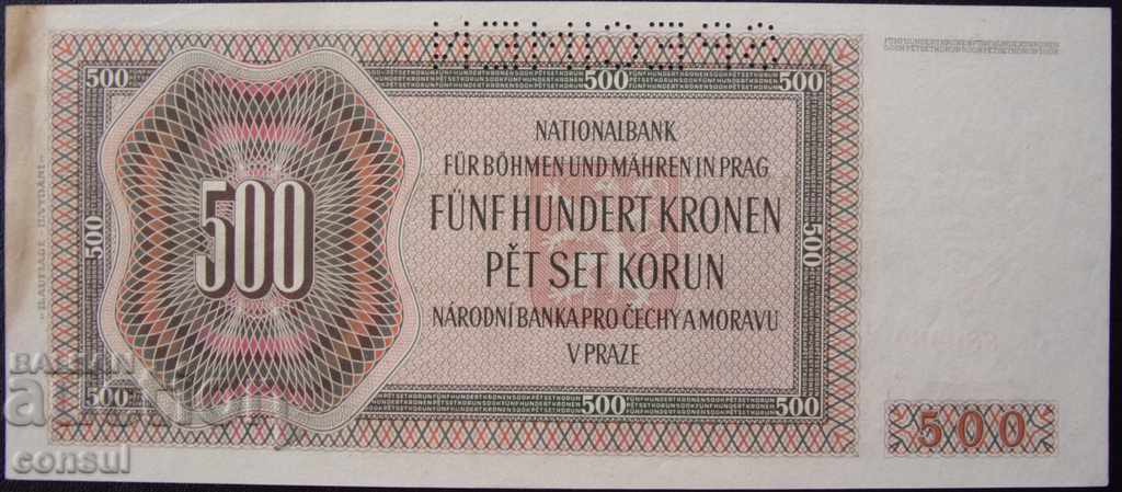 Republica Cehă și Moravia 500 de coroane 1942 Foarte rare cu preț € 71.58 | 140.00 BGN