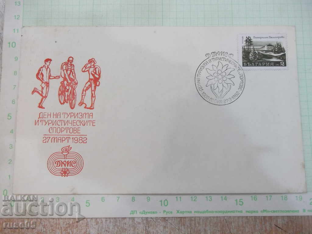 Envelope postal stamped by suckers
