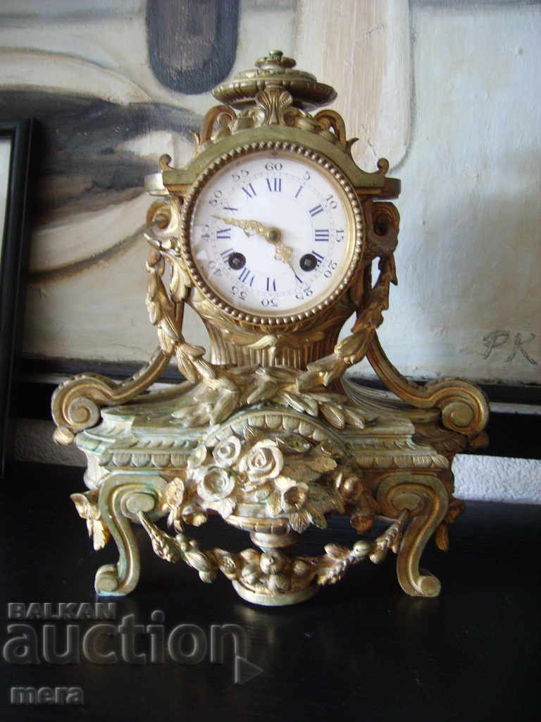 Ancient French fireplace clock