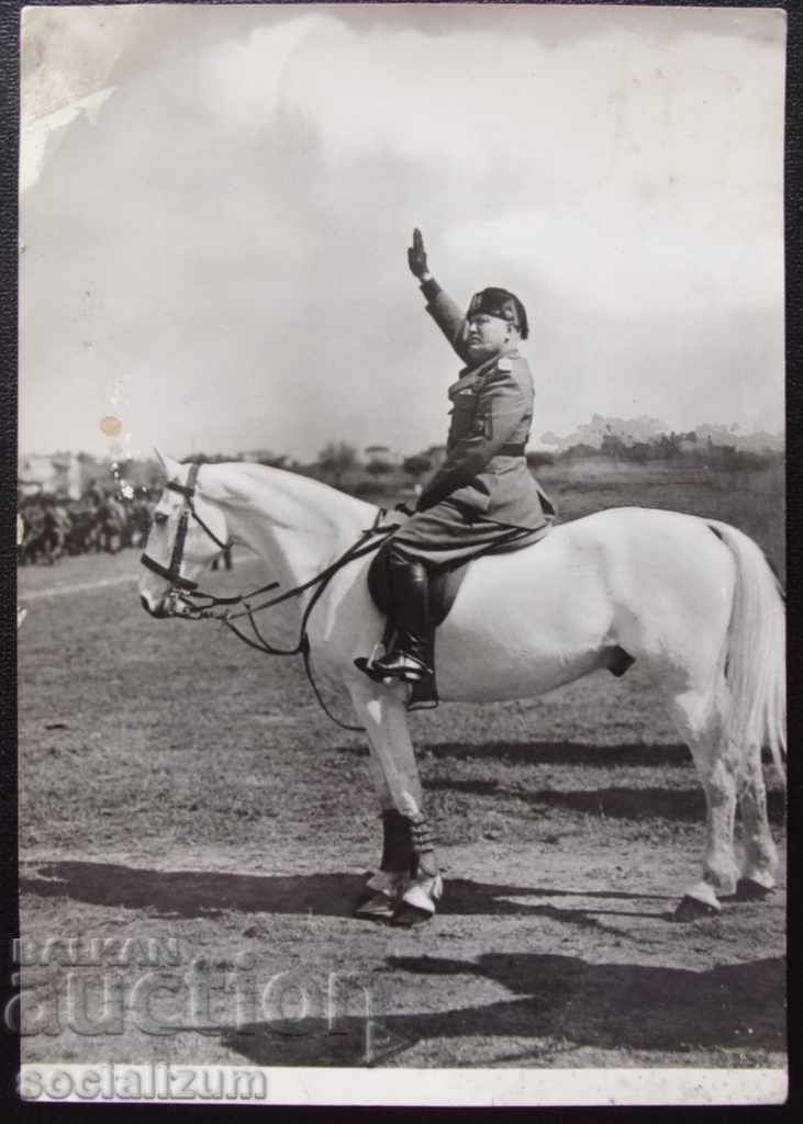 Italy Original Postcard with Mussolini Rare