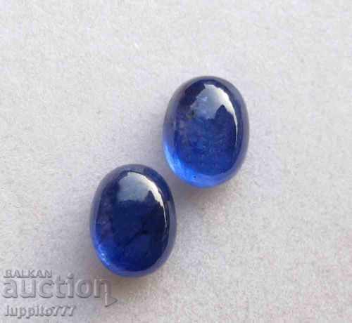 6.40 carats sapphire pair of 2 pieces of camouflage