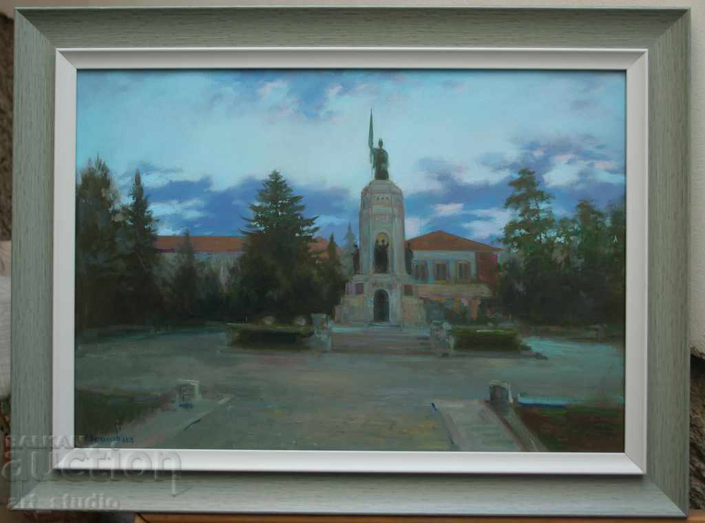 Seară deasupra Târnovo - ulei pe pânză