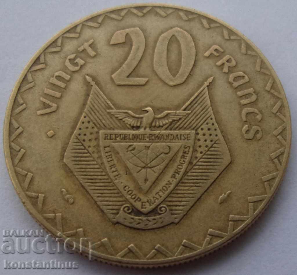 Rwanda 20 Franci 1977 cu preț € 7.67 | 15.00 BGN