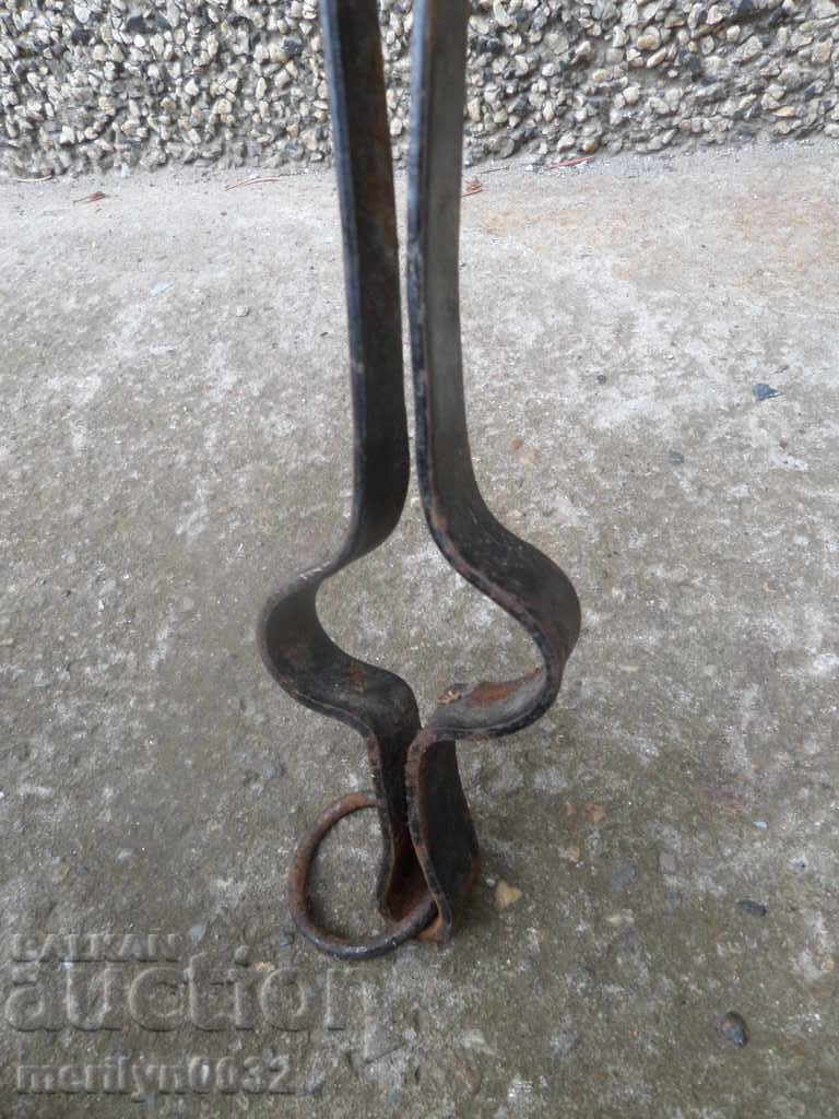 Old hand forged dilaf, wrought iron, mask - 7 Old hand forged dilaf, wrought iron, mask - 7
