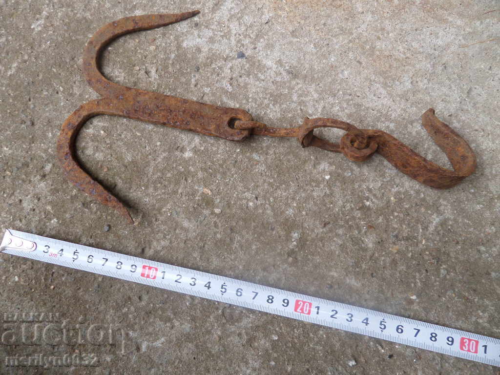 Old forged hook, quail, anchor, hook for diving - 5 Old forged hook, quail, anchor, hook for diving - 5