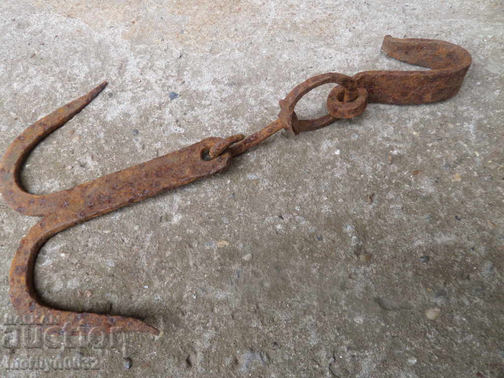 Old forged hook, quail, anchor, hook for diving - 7 Old forged hook, quail, anchor, hook for diving - 7