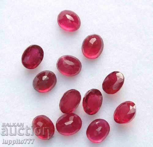 12.30 carat ruby ​​12 oval facets
