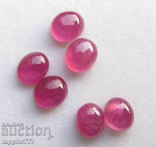 13.60 carat ruby ​​6 pieces of cabin 3 pairs with price 499.99 BGN | € 255.64