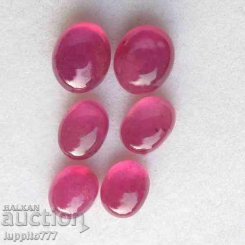 10.40 carat ruby 6 pieces of cabin 3 pairs with price 499.99 BGN | € 255.64 10.40 carat ruby 6 pieces of cabin 3 pairs with price 499.99 BGN | € 255.64