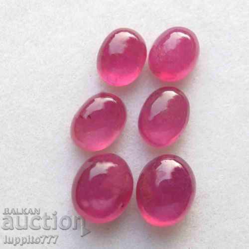 10.40 carat ruby ​​6 pieces of cabin 3 pairs