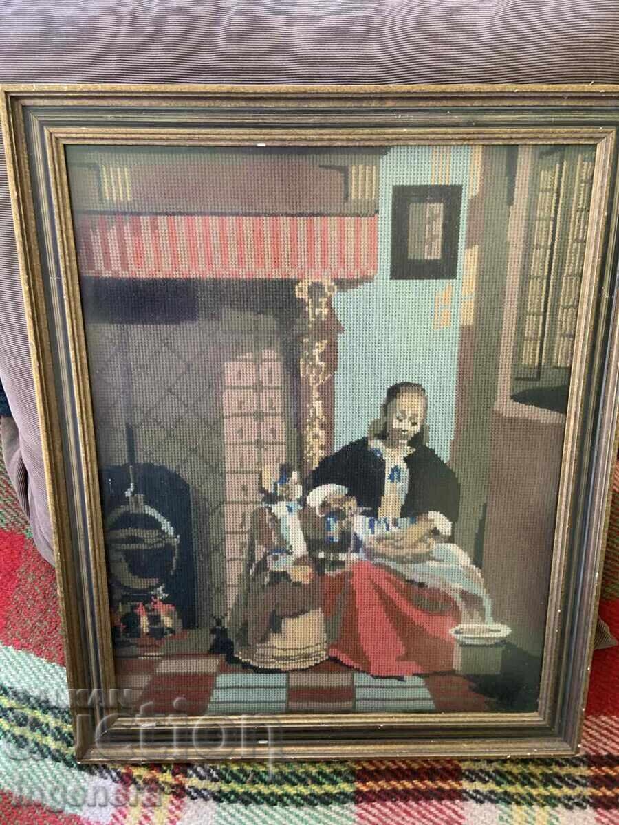 Gobelin Embroidered Panel Picture Frame Glass - 54 x 33 cm - 5 Gobelin Embroidered Panel Picture Frame Glass - 54 x 33 cm - 5