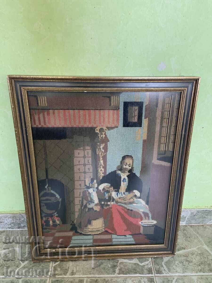 Gobelin Embroidered Panel Picture Frame Glass - 54 x 33 cm Gobelin Embroidered Panel Picture Frame Glass - 54 x 33 cm