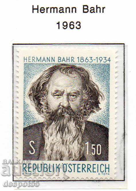 1963. Austria. Hermann Barr - writer, playwright, critic.