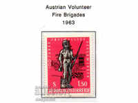 1963. Austria. 100 years of volunteers - firefighters.