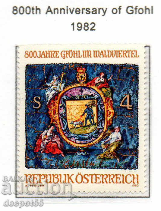 1982. Austria. Cea de-a 800-a aniversare a lui Gföhl.