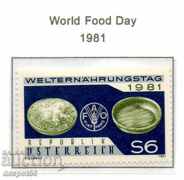 1981. Австрия. Световен ден на храните.