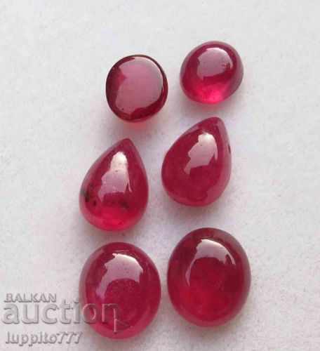 8.10 carat ruby ​​6 pieces of cabin 3 pairs