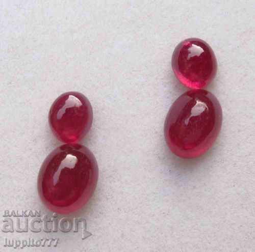 5.50 carat ruby ​​4 pieces of cabin 2 pairs