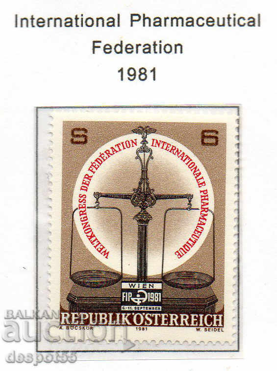1981. Austria. Federația Internațională a Farmacistilor.