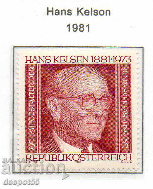 1981. Αυστρία. Hans Kelsen, δικηγόρος και φιλόσοφος.