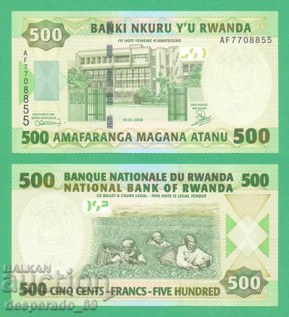(¯`'•.¸ RWANDA 500 francs 2008 UNC ¸.•'´¯) (¯`'•.¸ RWANDA 500 francs 2008 UNC ¸.•'´¯)