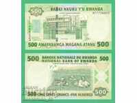 (¯`'•.¸ RWANDA 500 franci 2008 UNC ¸.•'´¯)