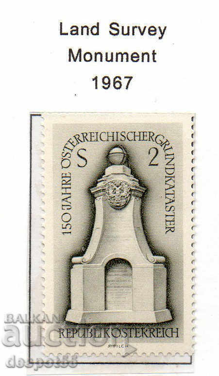 1967. Austria.150-a aniversare a Cadastrului funciar al Austriei